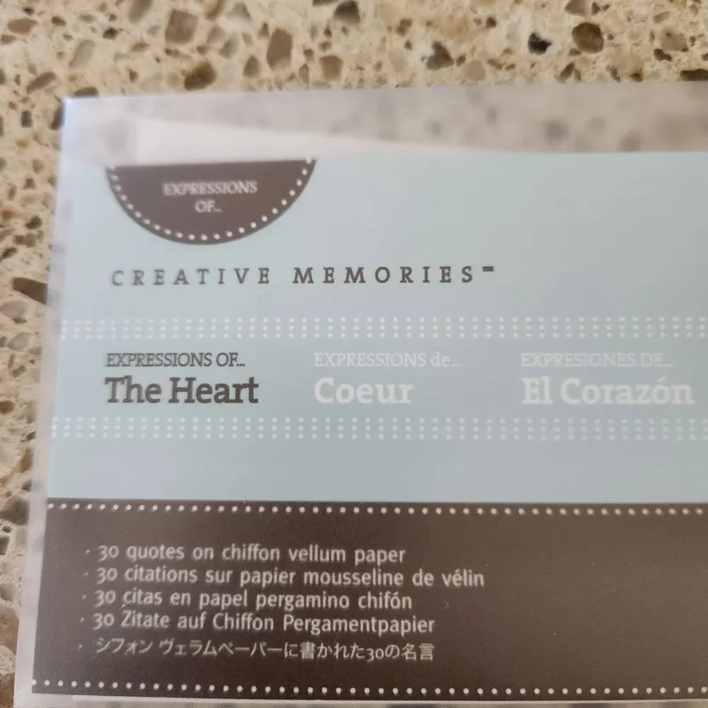 Creative Memories Expressions Packs in Chrisymas and The Heart - NEW From 2008